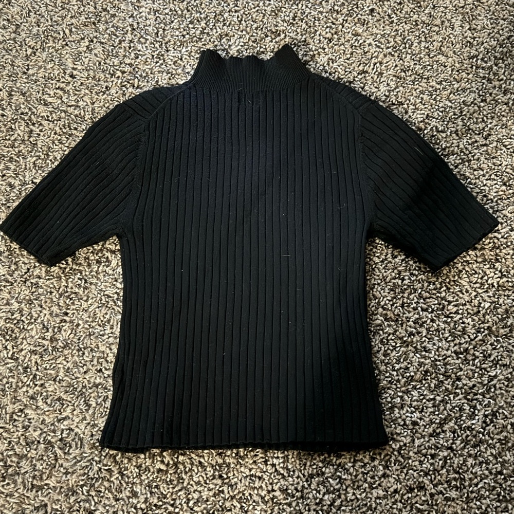 Black Mock Neck Top